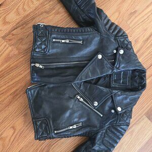 Toddler Boys Leather Biker Jacket